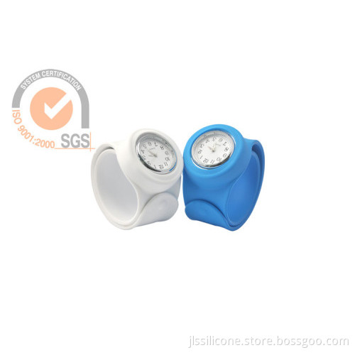 Promo Colorful Silicone Slap Watch In Double Color